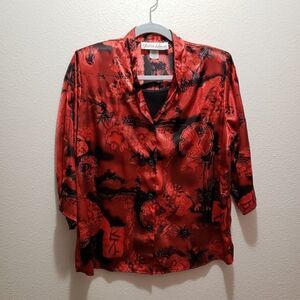 *Gloria Lance 2 piece look top, 1X, Red